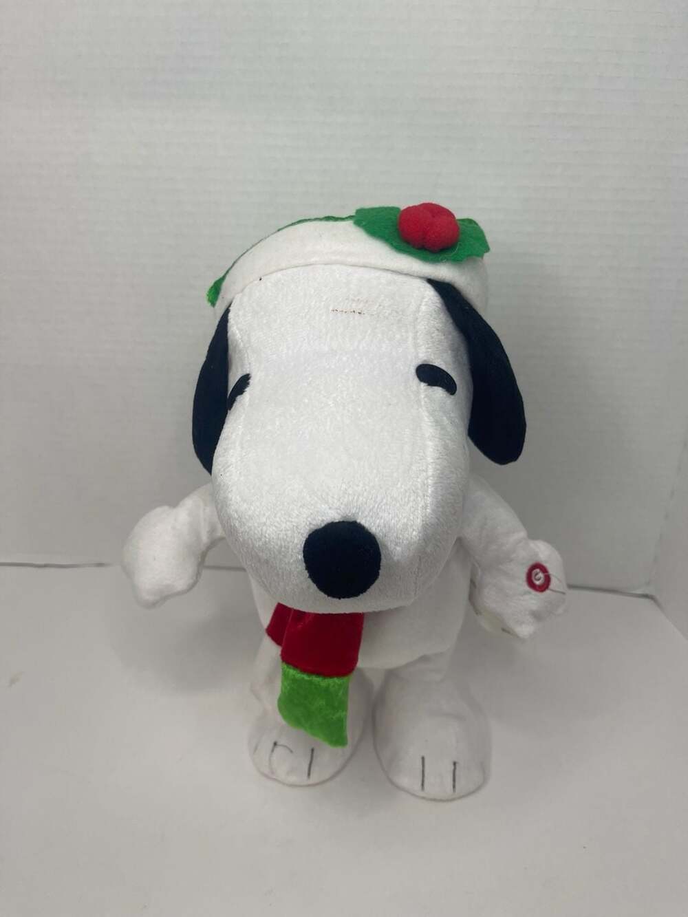 Gemmy Peanuts Snoopy Christmas Animated Side Stepper Plush Sound Motion 2014
